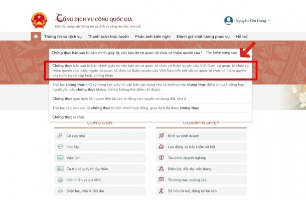 CHỨNG THỰC BẢN SAO ĐIỆN TỬ TỪ BẢN CHÍNH